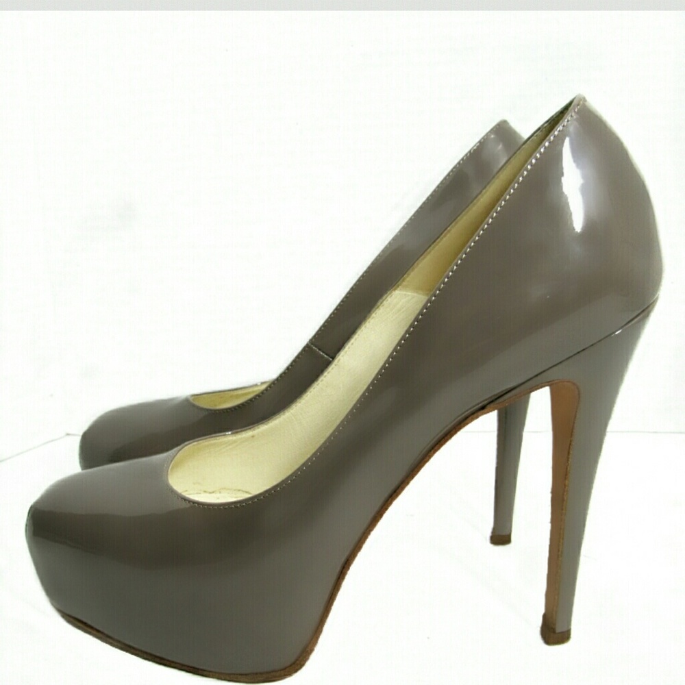 Brian Atwood Maniac Platform pump 37 grey heels - Picture 3 of 6